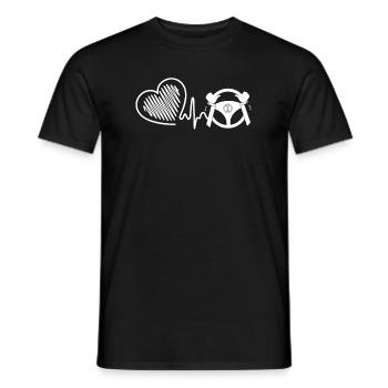 Driver Driver Heartbeat - Men's T-Shirt - black - Front - AI Model Male 178 light (178cm)