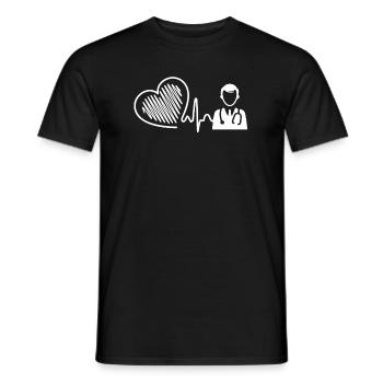 Doctor Doctor Heartbeat - Men's T-Shirt - black - Front - AI Model Male 178 light (178cm)