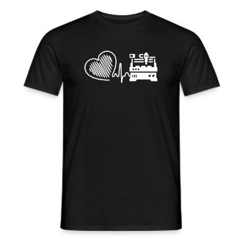 CNC Machinist CNC Machinist Heartbeat - Men's T-Shirt - black - Front - AI Model Male 178 light (178cm)