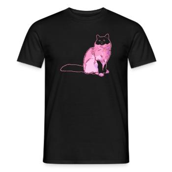 Birman cat Birman cat Colorful - Men's T-Shirt - black - Front - AI Model Male 178 light (178cm)