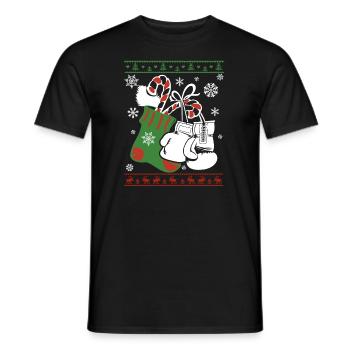 Christmas Boxing Christmas - Men's T-Shirt - black - Front - AI Model Male 178 light (178cm)