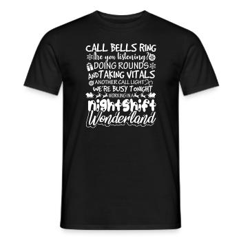 Christmas Nightshift Wonderland Christmas - Men's T-Shirt - black - Front - AI Model Male 178 light (178cm)