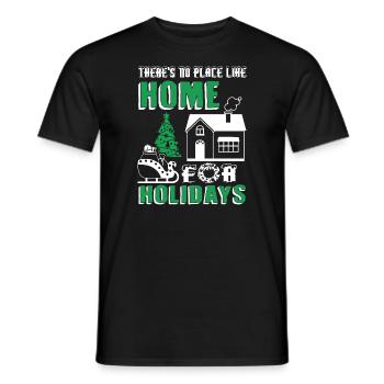 Christmas No Place Like Home For Holidays - Men's T-Shirt - black - Front - AI Model Male 178 light (178cm)