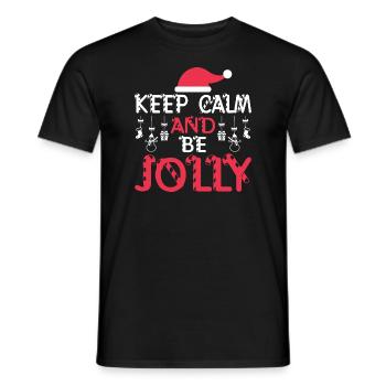 Christmas Keep Calm And Be Jolly - Men's T-Shirt - black - Front - AI Model Male 178 light (178cm)