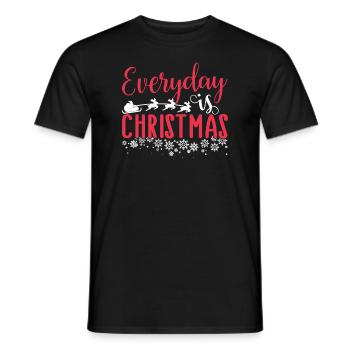 Christmas Everyday Is Christmas - Men's T-Shirt - black - Front - AI Model Male 178 light (178cm)