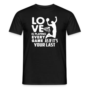 Basketball Love Is Playing Basketball - Men's T-Shirt - black - Front - AI Model Male 178 light (178cm)