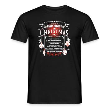 Christmas Keep Christ In Christmas - Men's T-Shirt - black - Front - AI Model Male 178 light (178cm)