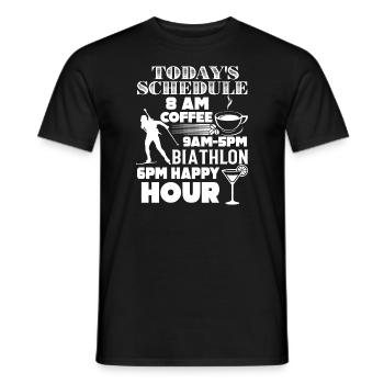 Biathlon Today's Schedule - Men's T-Shirt - black - Front - AI Model Male 178 light (178cm)