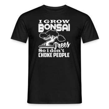 I Grow Bonsai Trees - Men's T-Shirt - black - Front - AI Model Male 178 light (178cm)