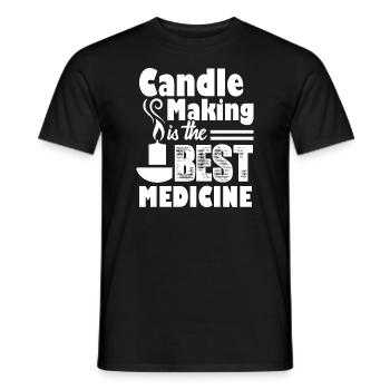 Candle Making Is The Best Medicine - Men's T-Shirt - black - Front - AI Model Male 178 light (178cm)