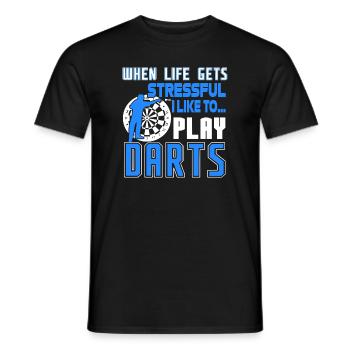 Darts I Like To Play Darts - Men's T-Shirt - black - Front - AI Model Male 178 light (178cm)