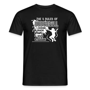 Dodgeball The 5 Rules Of Dodgeball - Men's T-Shirt - black - Front - AI Model Male 178 light (178cm)