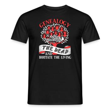 Genealogy Confuse The Dead - Men's T-Shirt - black - Front - AI Model Male 178 light (178cm)