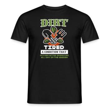 Gardening Spent All Day In The Garden - Men's T-Shirt - black - Front - AI Model Male 178 light (178cm)
