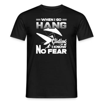 When I Go Hang Gliding I Know No Fear - Men's T-Shirt - black - Front - AI Model Male 178 light (178cm)