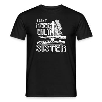 Paddleboarding I am a Paddleboarding Sister - Men's T-Shirt - black - Front - AI Model Male 178 light (178cm)