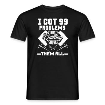 Quilling Solves All Problems - Men's T-Shirt - black - Front - AI Model Male 178 light (178cm)