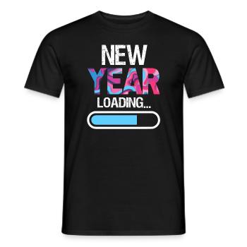 New Year Loading Happy New Year New Year's Eve - Men's T-Shirt - black - Front - AI Model Male 178 light (178cm)