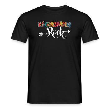 Kindergarten Teacher Kindergarten Rock - Men's T-Shirt - black - Front - AI Model Male 178 light (178cm)