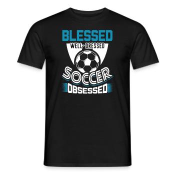 Soccer Well Dressed Soccer Obsessed - Men's T-Shirt - black - Front - AI Model Male 178 light (178cm)