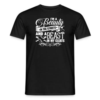 Softball I am A Beast In My Cleats - Men's T-Shirt - black - Front - AI Model Male 178 light (178cm)
