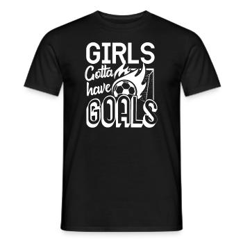 Soccer Girls Gotta Have Goals - Men's T-Shirt - black - Front - AI Model Male 178 light (178cm)