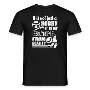 Spearfishing Is My Escape From Reality - Men's T-Shirt - black - Front - AI Model Male 178 light (178cm)