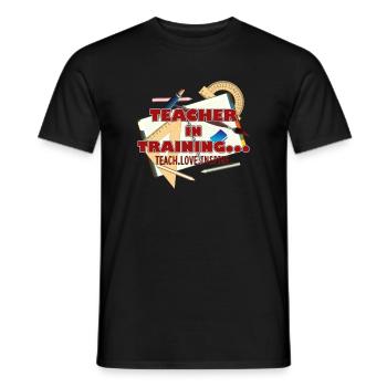 Teacher In Training - Men's T-Shirt - black - Front - AI Model Male 178 light (178cm)