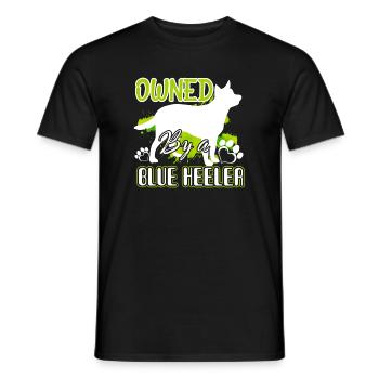 Owned By A Blue Heeler - Men's T-Shirt - black - Front - AI Model Male 178 light (178cm)