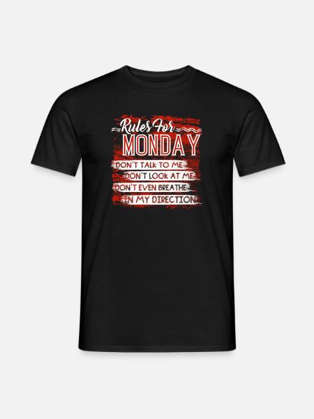 Rules For Monday - Men's T-Shirt - black