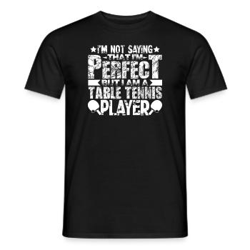 Table Tennis I am A - Men's T-Shirt - black - Front - AI Model Male 178 light (178cm)
