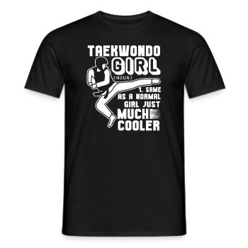 Taekwondo Girl Definition - Men's T-Shirt - black - Front - AI Model Male 178 light (178cm)