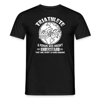Awesome Triathlete Funny Triathlon - Men's T-Shirt - black - Front - AI Model Male 178 light (178cm)