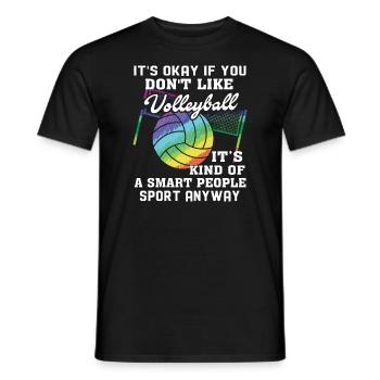 Volleyball Is Kind Of Smart People Sport Anyway - Men's T-Shirt - black - Front - AI Model Male 178 light (178cm)
