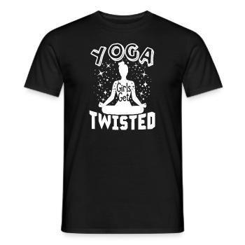 Yoga Girls Get Twisted - Men's T-Shirt - black - Front - AI Model Male 178 light (178cm)