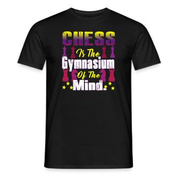 Chess Is The Gymnasium Of The Mind - Men's T-Shirt - black - Front - AI Model Male 178 light (178cm)