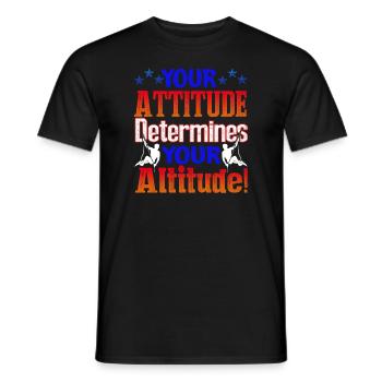 Climbing Your Attitude Determines Your Altitude - Men's T-Shirt - black - Front - AI Model Male 178 light (178cm)