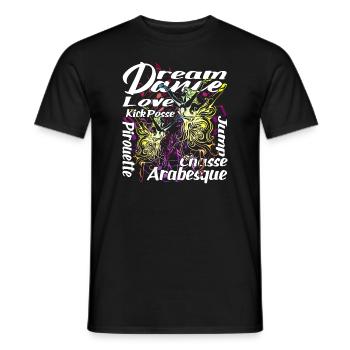 Ballet Dancer Dream Dance Love - Men's T-Shirt - black - Front - AI Model Male 178 light (178cm)