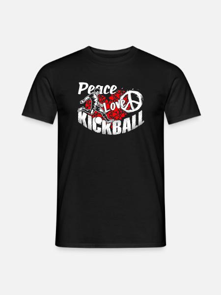 Peace Love Kickball - Men's T-Shirt - black