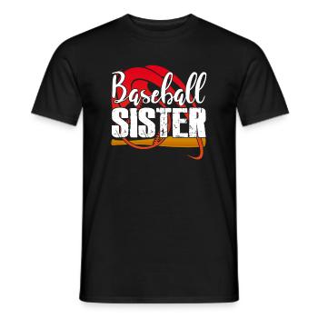 I am A Baseball Sister - Men's T-Shirt - black - Front - AI Model Male 178 light (178cm)