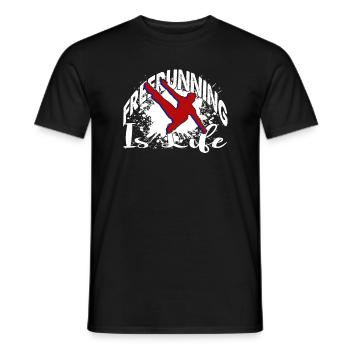 Parkour Freerunning Is Life - Men's T-Shirt - black - Front - AI Model Male 178 light (178cm)
