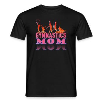 Gymnast Mom Funny Gymnastic - Men's T-Shirt - black - Front - AI Model Male 178 light (178cm)
