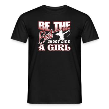 Archery Be The Best Shoot Like A Girl - Men's T-Shirt - black - Front - AI Model Male 178 light (178cm)