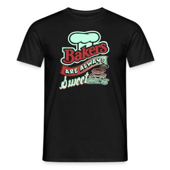 Bakers Are Always Sweet - Men's T-Shirt - black - Front - AI Model Male 178 light (178cm)