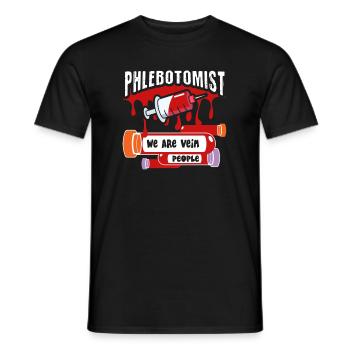 Phlebotomist We Are Vein People - Men's T-Shirt - black - Front - AI Model Male 178 light (178cm)