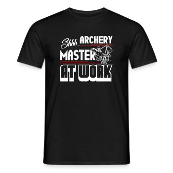 Archery Master At Work - Men's T-Shirt - black - Front - AI Model Male 178 light (178cm)