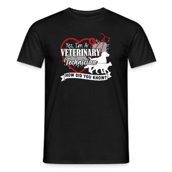 I am A Veterinary Technician - Men's T-Shirt - black - Front - AI Model Male 178 light (178cm)