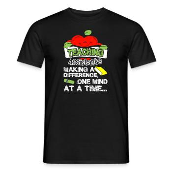 Teacher Assistant Making A Difference - Men's T-Shirt - black - Front - AI Model Male 178 light (178cm)