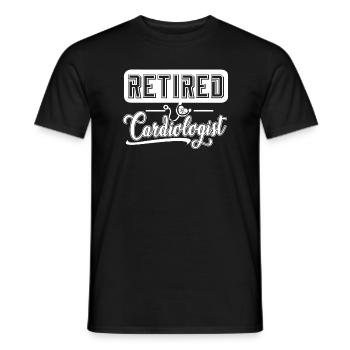 Cardiologist Retired Cardiologist - Men's T-Shirt - black - Front - AI Model Male 178 light (178cm)