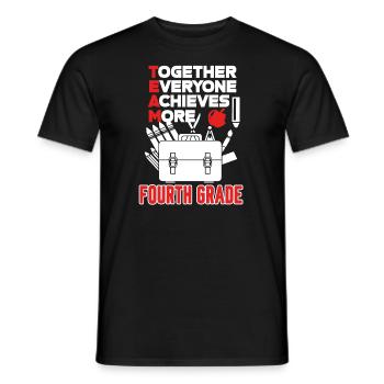 4th Grade Teacher Team 4th Grade - Men's T-Shirt - black - Front - AI Model Male 178 light (178cm)